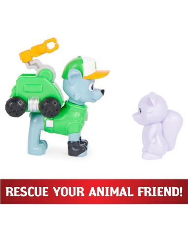 Figura de Acción Rocky PAW Patrol con Dron y Pod de Mando