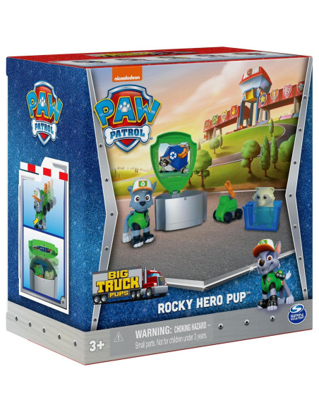 Figura de Acción Rocky PAW Patrol con Dron y Pod de Mando Figura de Acción Rocky PAW Patrol con Dron y Pod de Mando