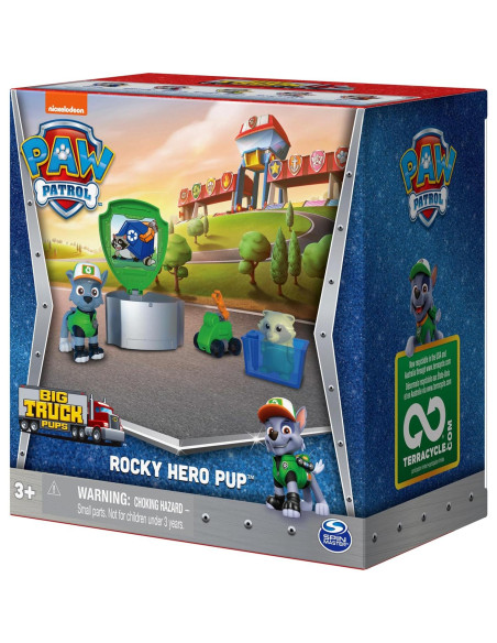 Figura de Acción Rocky PAW Patrol con Dron y Pod de Mando Figura de Acción Rocky PAW Patrol con Dron y Pod de Mando