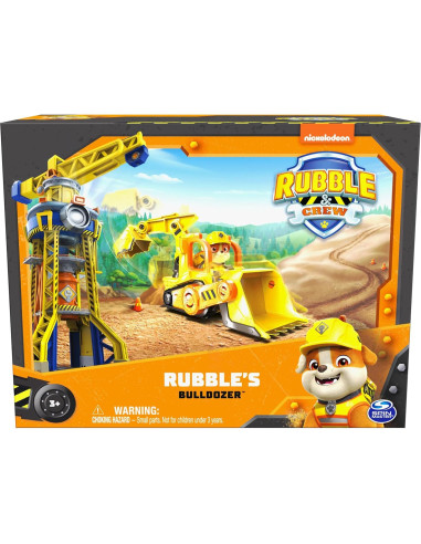 Camión Bulldozer Rubble & Crew con Figura de Acción