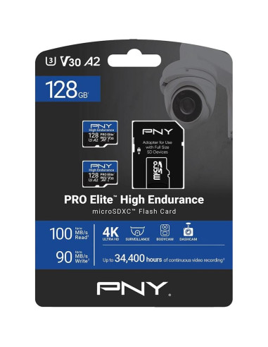 Tarjeta microSD PNY 128GB PRO Elite High Endurance U3 V30