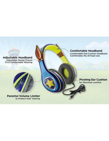 Auriculares Paw Patrol Chase para Niños con Volumen Limitado