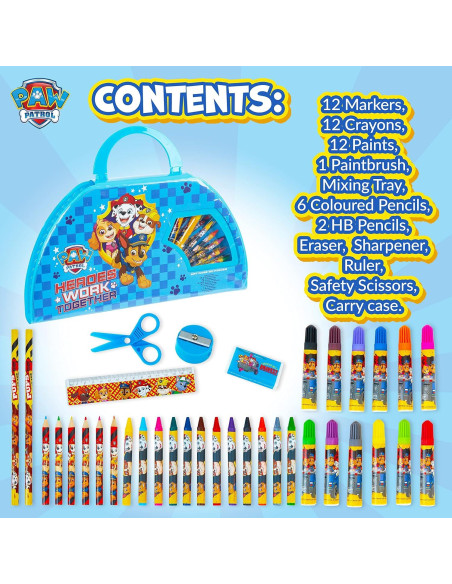 Set de Lápices de Colores Paw Patrol 1 Cuenta Azul Set de Lápices de Colores Paw Patrol 1 Cuenta Azul