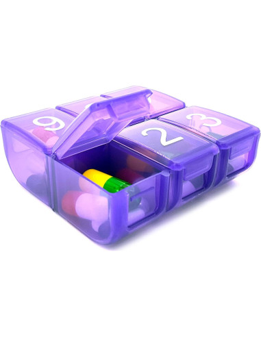 Organizador Semanal de Pastillas e-Pill 6x7 Multicolor