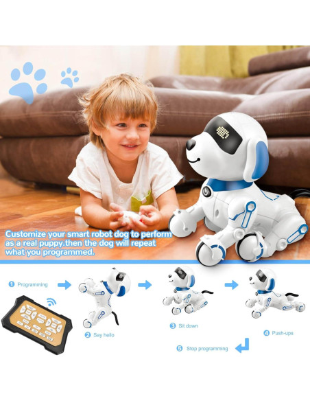 Perro Robot Control Remoto Britik Y878 Azul para Niños 8+ Perro Robot Control Remoto Britik Y878 Azul para Niños 8+