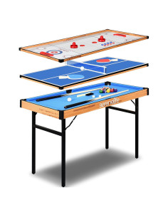 SereneLife Mesa 4 en 1 Plegable con Accesorios para Juegos