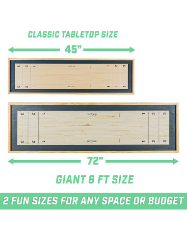 GoSports Mesa 2 en 1 Shuffleboard y Curling 113 cm