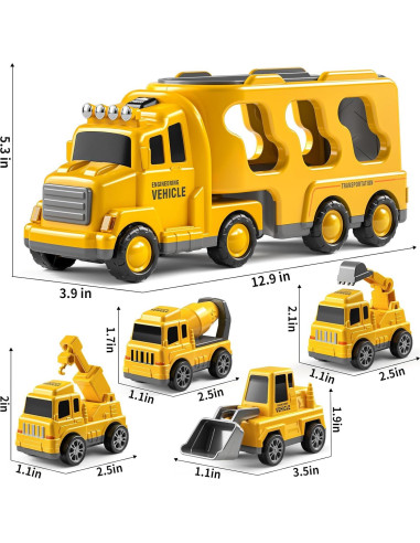 Camión de Construcción 5 en 1 Suxing Toy para Niños 2-4 Años