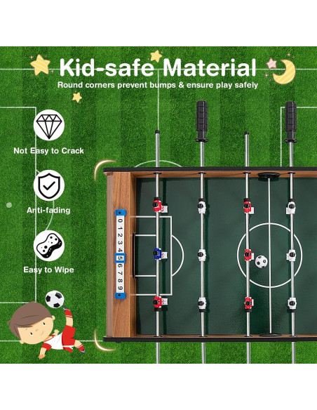 Mesa de Futbolín Giantex 68.58x35.56cm para Niños y Adultos Mesa de Futbolín Giantex 68.58x35.56cm para Niños y Adultos