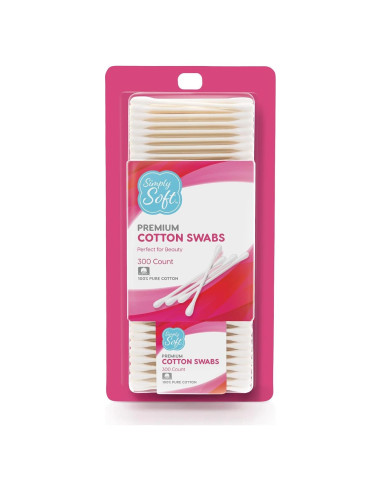 Hisopos de Algodón Simply Soft Doble Punta 300 Unidades