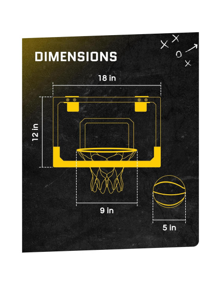 Aro de Baloncesto Mini SKLZ Pro - Montaje en Puerta - Incluye Balón Aro de Baloncesto Mini SKLZ Pro - Montaje en Puerta - Incluye Balón