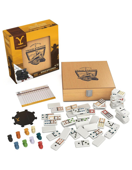 Dominó Mexicano Spin Master Yellowstone en Estuche de Madera Dominó Mexicano Spin Master Yellowstone en Estuche de Madera