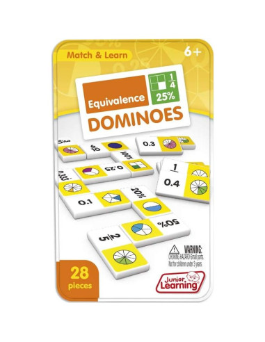 Dominó de Equivalencias Junior Learning JL487, 28 Piezas