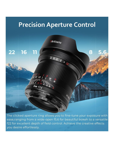 Lente Ultra Gran Angular 7artisans 9mm F5.6 para Nikon Z Lente Ultra Gran Angular 7artisans 9mm F5.6 para Nikon Z
