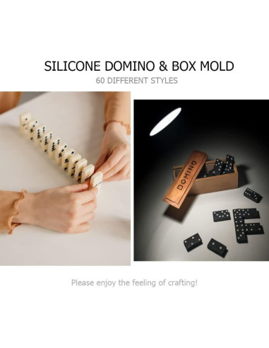 Molde de Silicona CNYMANY Doble 12 para Dominó y Caja
