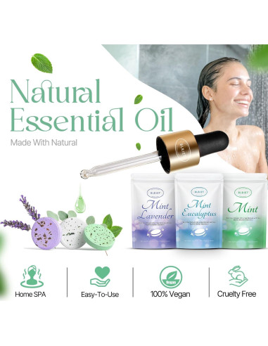 Bolsitas de Vapor para Ducha Aromaterapia 18 Pack BLRIET