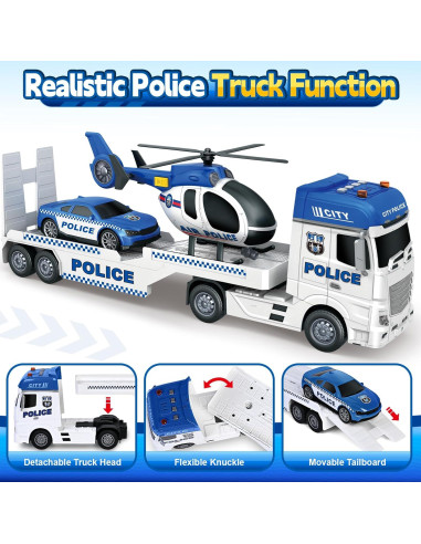 Camión de Policía BSTOYDER 63.5 cm con Luces y Sonidos