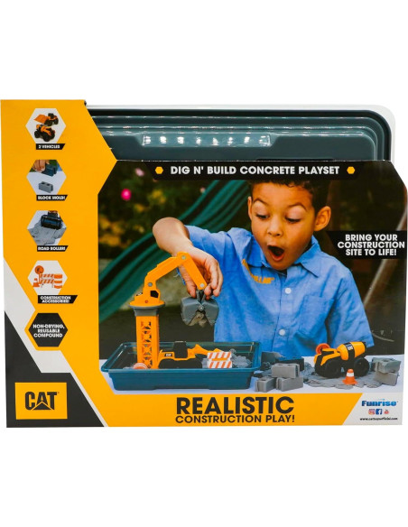 Juego de Construcción CAT Dig N' Build con 340 g de Concreto Juego de Construcción CAT Dig N' Build con 340 g de Concreto