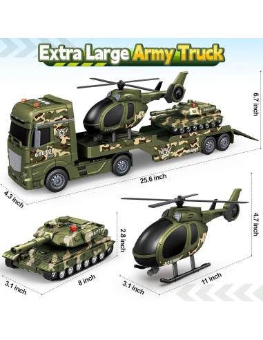 Camión Militar BSTOYDER 63.5 cm con Luces y Sonidos