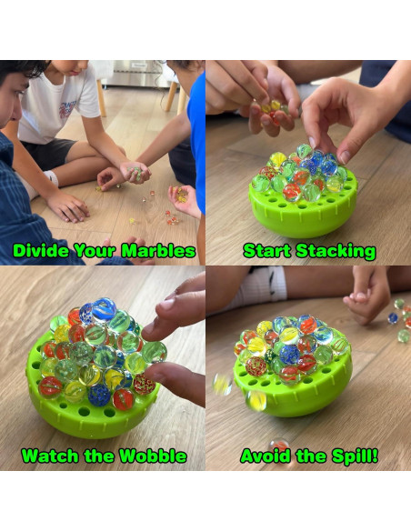 Juego de Equilibrio WobbleBall Funwares - 50 Canicas de Vidrio Juego de Equilibrio WobbleBall Funwares - 50 Canicas de Vidrio