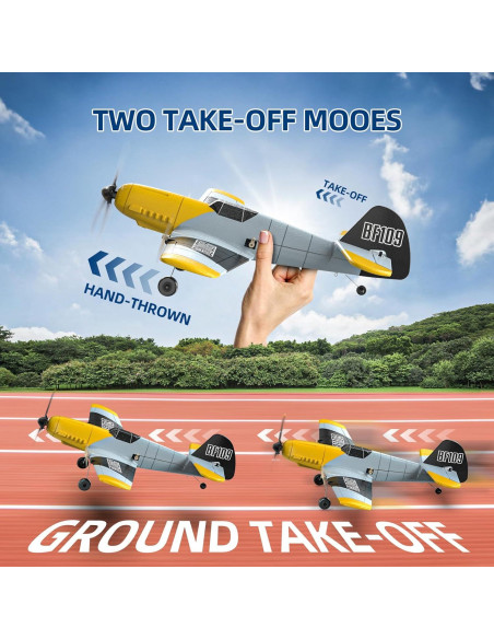 DEERC Avión RC BF-109 2.4GHz con Giroscopio y 2 Baterías DEERC Avión RC BF-109 2.4GHz con Giroscopio y 2 Baterías