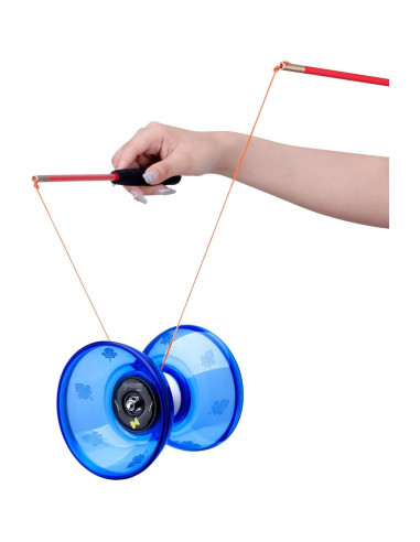 Diabolo MAGICYOYO Pro 10,16 cm Azul con Palos y Cuerdas