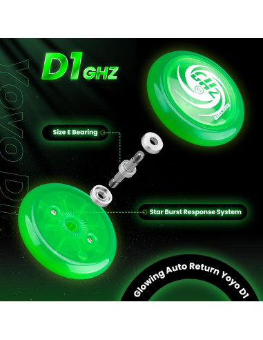 Yoyo MAGICYOYO D1 Verde Brillante para Principiantes