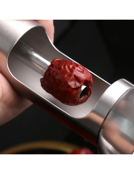 Deshuesador de Frutas Hemoton de Acero Inoxidable 26cm Deshuesador de Frutas Hemoton de Acero Inoxidable 26cm