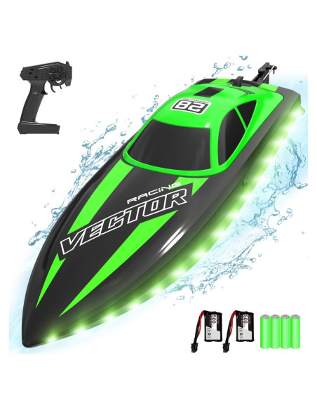 Barco RC VOLANTEXRC 32 km/h con luces LED y 2 baterías Barco RC VOLANTEXRC 32 km/h con luces LED y 2 baterías