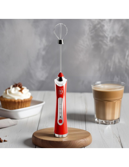 Espumador de Leche Eléctrico Utensilla Rojo - 3 Velocidades Espumador de Leche Eléctrico Utensilla Rojo - 3 Velocidades
