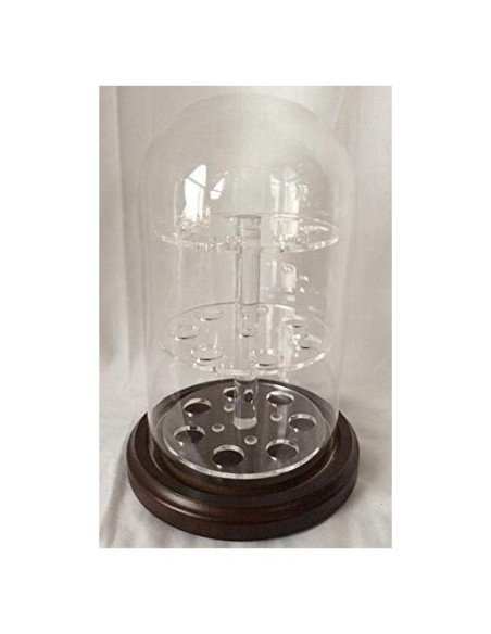 Cúpula de vidrio 4x7 cm con inserto acrílico 3 niveles para canicas Cúpula de vidrio 4x7 cm con inserto acrílico 3 niveles para canicas