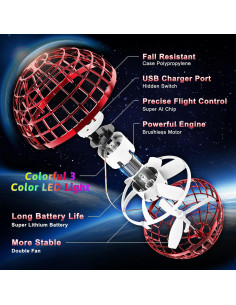 Bola Orbital Voladora Semai 2023 Dron Flotante RGB 8.89cm 2