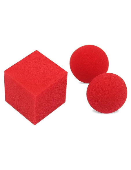 Trucos de Magia de Esponja Mágica LMCIEZR Set 1 Cuadrado 2 Bolas Trucos de Magia de Esponja Mágica LMCIEZR Set 1 Cuadrado 2 Bolas