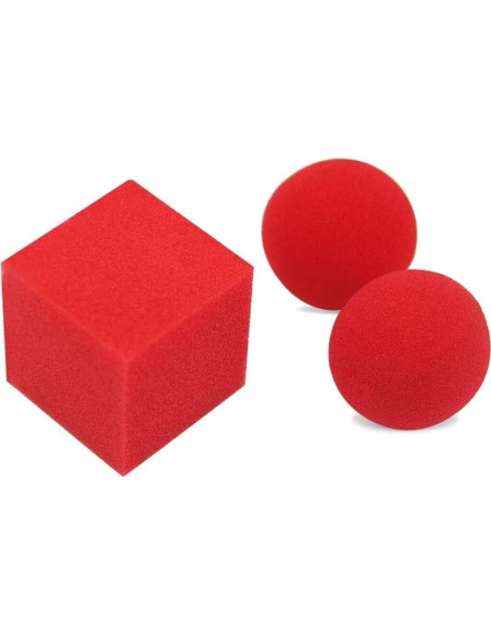 Trucos de Magia de Esponja Mágica LMCIEZR Set 1 Cuadrado 2 Bolas Trucos de Magia de Esponja Mágica LMCIEZR Set 1 Cuadrado 2 Bolas
