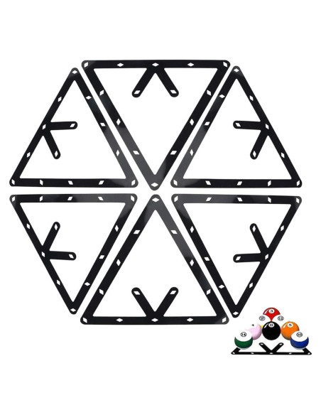 Soporte de Bola Mágica Triangular TIHOOD para Billar 6 Piezas Soporte de Bola Mágica Triangular TIHOOD para Billar 6 Piezas