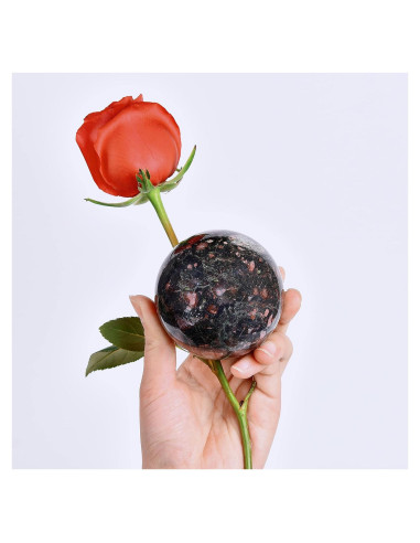 Esfera de Piedra de Flor de Ciruelo CNYANFEI 70-80mm Decorativa