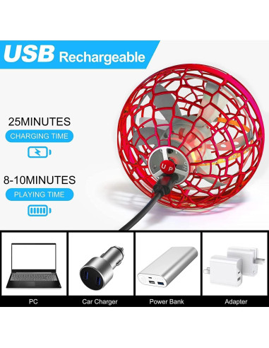 Bola Voladora Amoyasite TSM004 Rojo para Niños 6+ Años