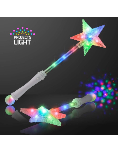 Varita LED Princesa Super Estrella Blanca 38.1 cm - FlashingBlinkyLights Varita LED Princesa Super Estrella Blanca 38.1 cm - FlashingBlinkyLights
