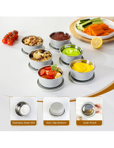 Contenedor de Aderezo Lille Home Acero Inoxidable 221 ml Set de 3