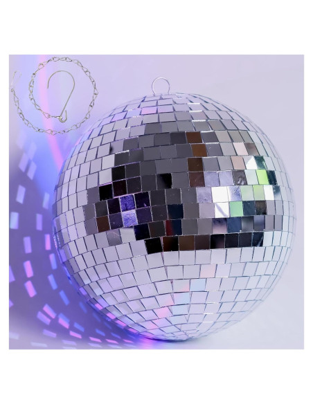Bola de Disco Espejo 25,4 cm - Decoración Brillante Fiesta Bola de Disco Espejo 25,4 cm - Decoración Brillante Fiesta