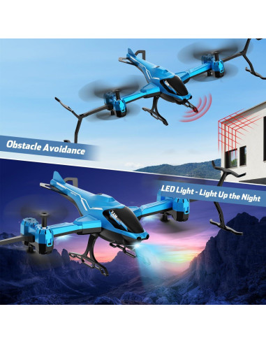 Helicóptero RC VATOS LH-X73 2.4G con Luz LED y Voltereta 360