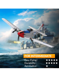 Avión RC VOLANTEXRC P-51D Mustang 3 Canales 6 Ejes 2