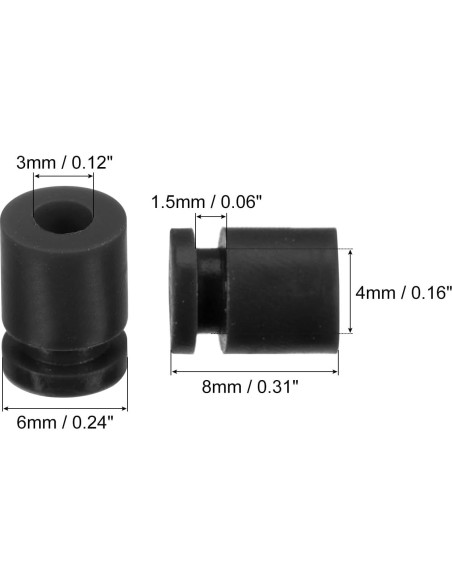 Bolas de Goma Antivibración MECCANIXITY M3x8mm - 24 Pcs Bolas de Goma Antivibración MECCANIXITY M3x8mm - 24 Pcs