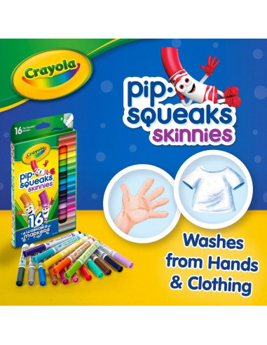 Marcadores Lavables Crayola Pip Squeaks 16 Colores Mini