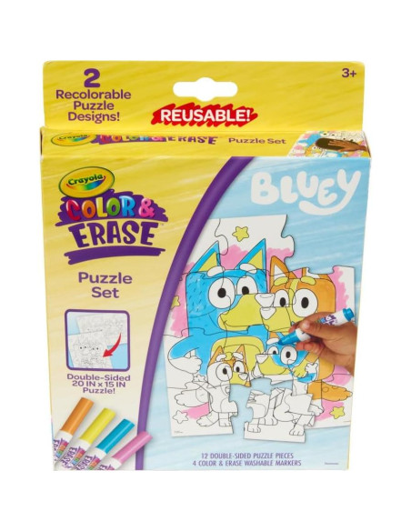Rompecabezas Reutilizable Crayola Bluey 12 Piezas 15,24 cm Rompecabezas Reutilizable Crayola Bluey 12 Piezas 15,24 cm