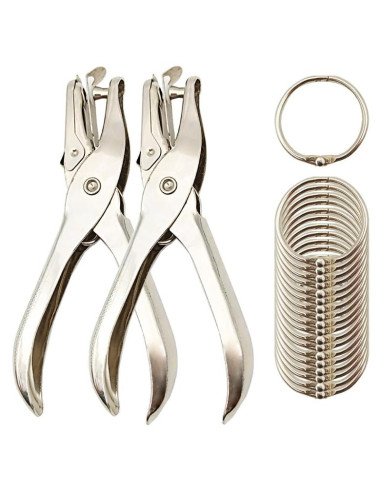 Paquete 2 Perforadoras Vfrikor + 20 Anillos Encuadernación