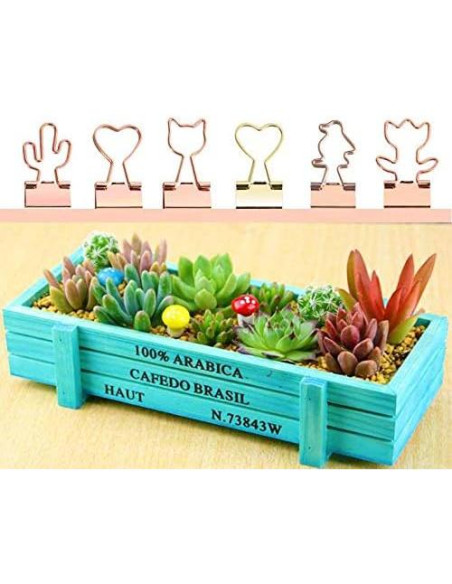 Clips de Carpeta Metálicos Supfoxer en Forma de Gato Oro Rosa - 12 Piezas Clips de Carpeta Metálicos Supfoxer en Forma de Gato Oro Rosa - 12 Piezas