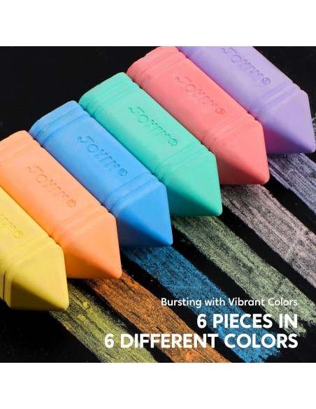Tiza Jumbo Lavable JOYIN 6 Colores No Tóxicos para Niños Tiza Jumbo Lavable JOYIN 6 Colores No Tóxicos para Niños
