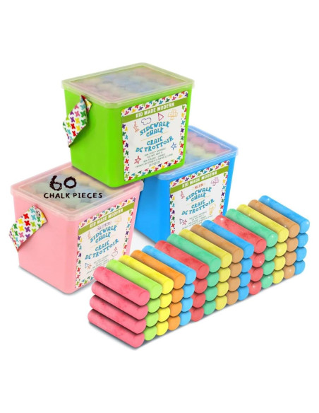 Tiza para Acera Kid Made Modern 60 Piezas Multicolor Tiza para Acera Kid Made Modern 60 Piezas Multicolor
