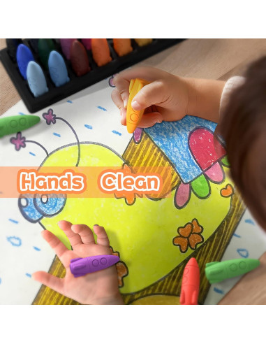 Crayones Espaciales MASSRT 24 Colores No Tóxicos para Niños